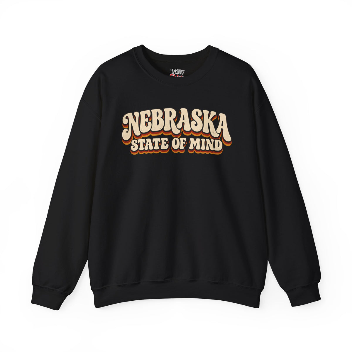 Nebraska State of Mind Unisex Crewneck Sweatshirt State Name Graphic