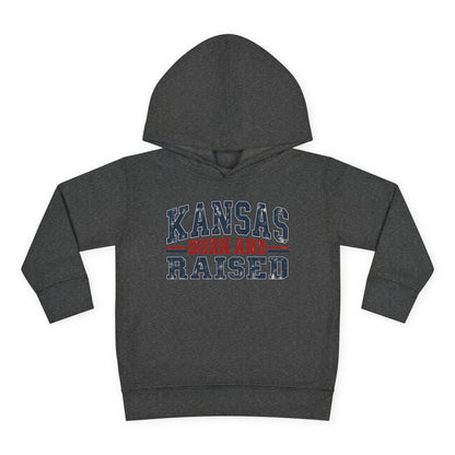 Kansas Born and Raised Vintage Americana Unisex Toddler Pullover Fleece Hoodie