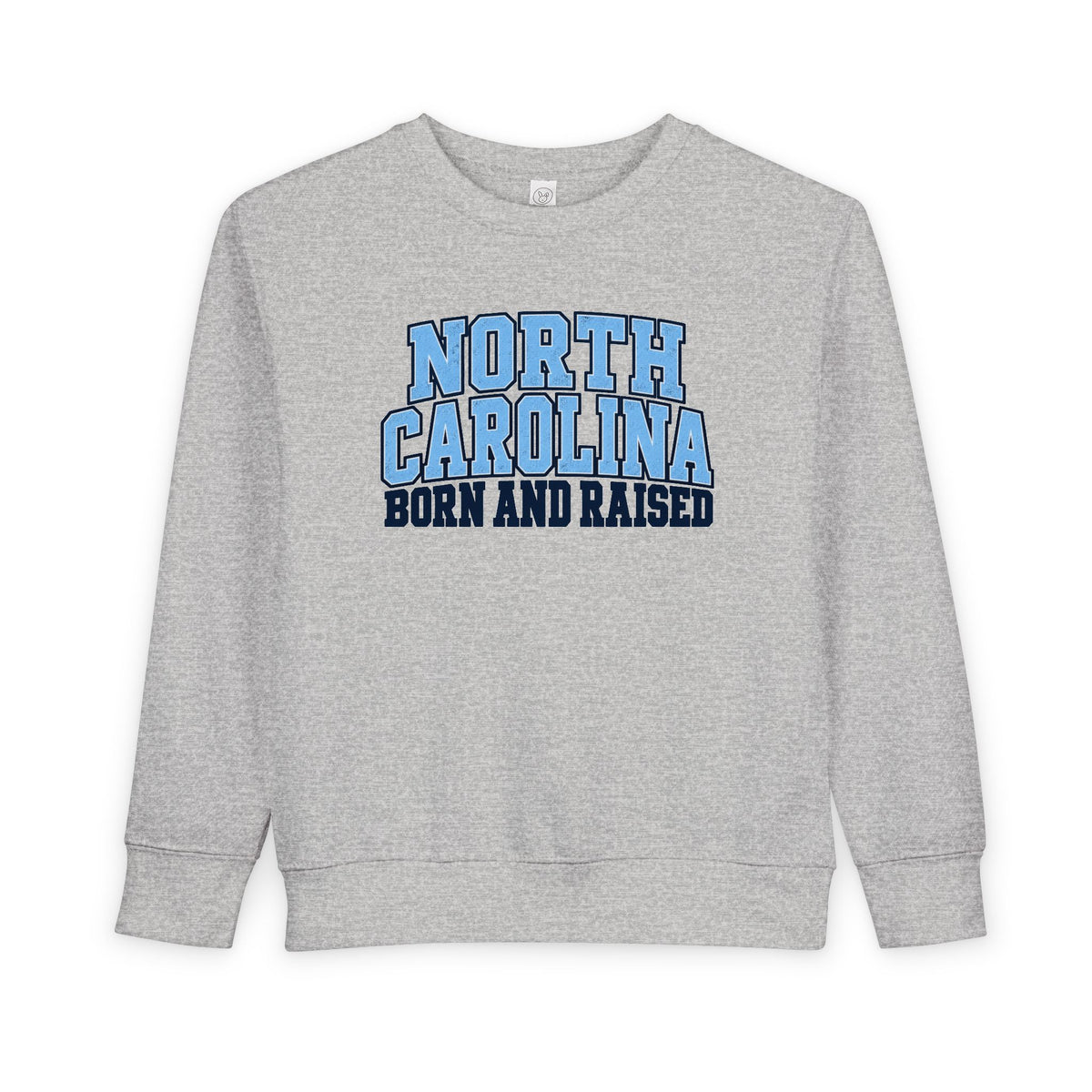 North Carolina Born and Raised Classic Collegiate Unisex Toddler Sweatshirt