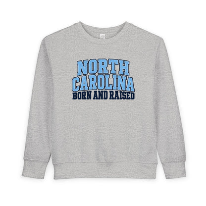 North Carolina Born and Raised Classic Collegiate Unisex Toddler Sweatshirt