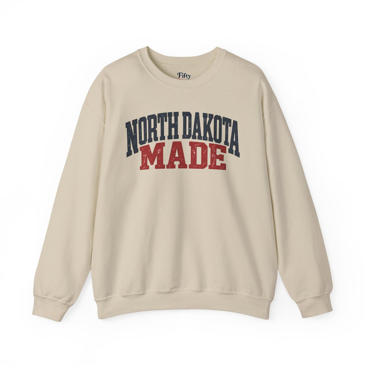 North Dakota Made Unisex Crewneck Sweatshirt State Name Graphic