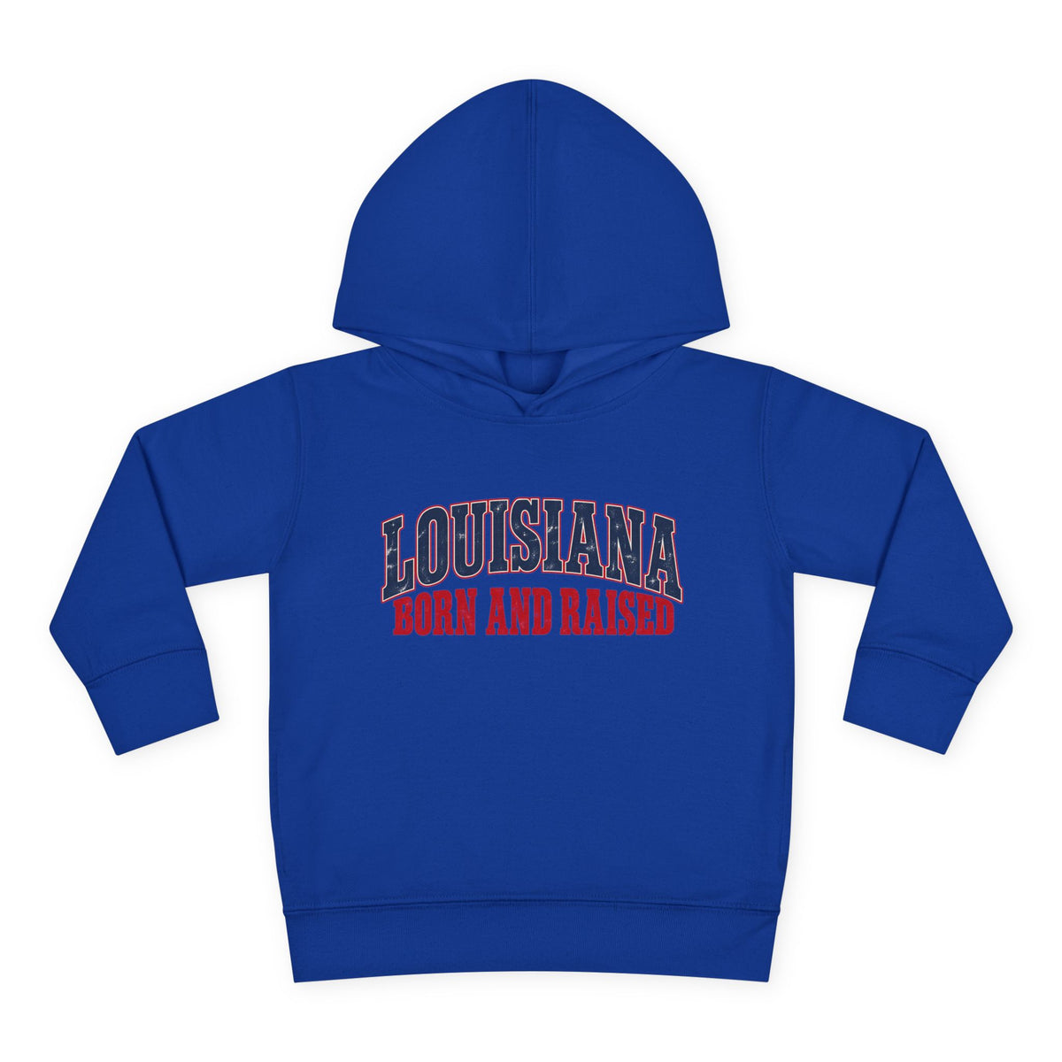 Louisiana Born and Raised Gulf South Heritage Unisex Toddler Pullover Fleece Hoodie
