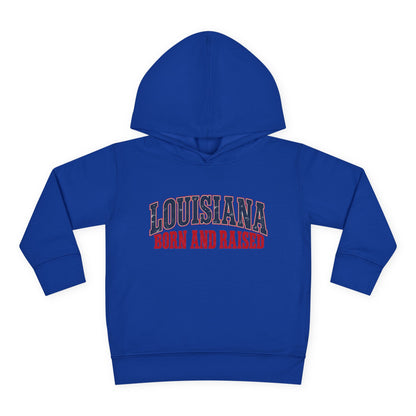 Louisiana Born and Raised Gulf South Heritage Unisex Toddler Pullover Fleece Hoodie