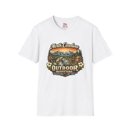 North Carolina Outdoor Outfitters Unisex Softstyle T Shirt State Pride Graphic Tee Collections FS03