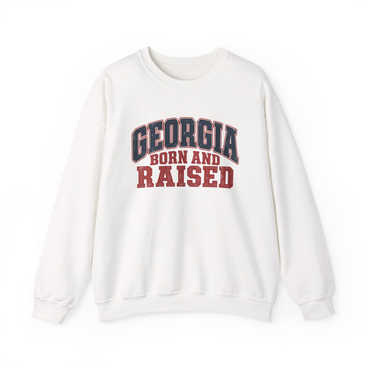 Georgia Born and Raised Rustic Southern Unisex Sweatshirt Graphic