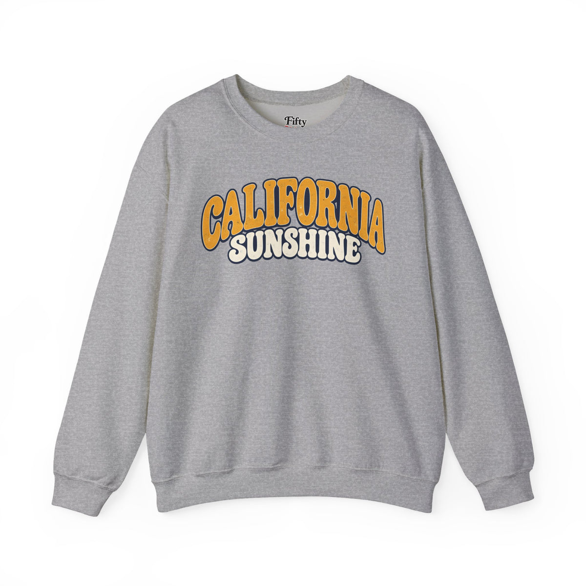 California Sunshine Unisex Crewneck Sweatshirt State Name Graphic