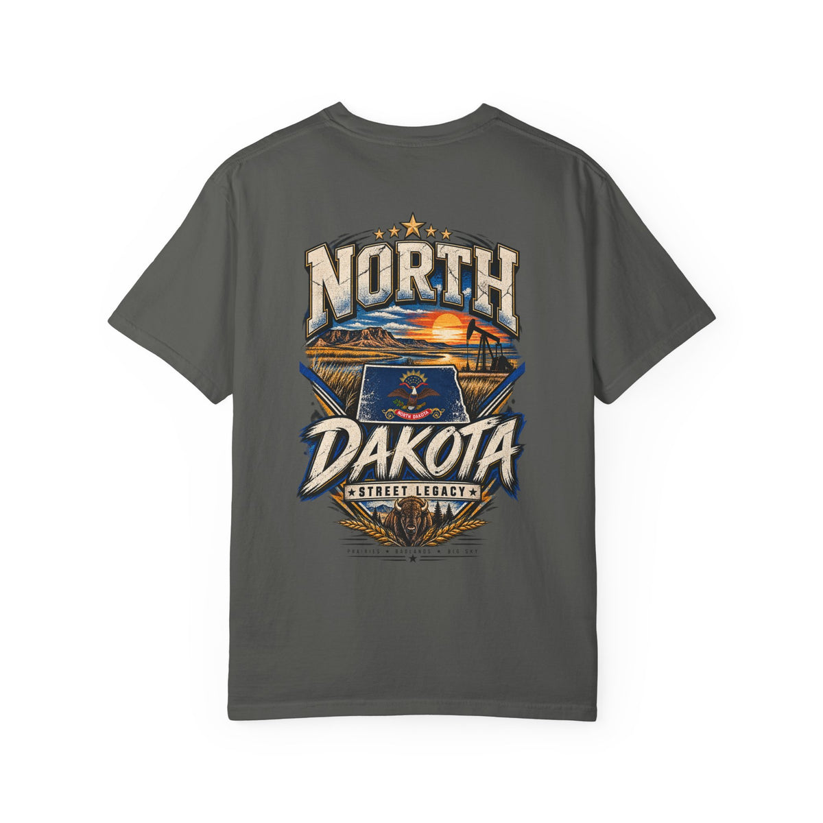 North Dakota Street Legacy Unisex Comfort Color 1717 Streetwear Graphic Tee