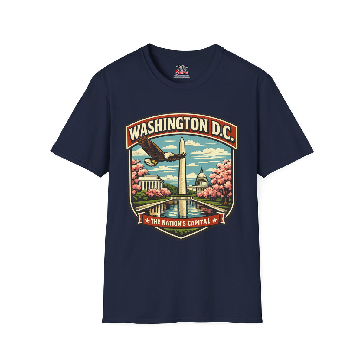 Washington D.C. Nation Capital Adventure Unisex Softstyle T Shirt State Pride Graphic Tee Collections FS03