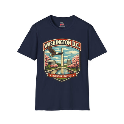 Washington D.C. Nation Capital Adventure Unisex Softstyle T Shirt State Pride Graphic Tee Collections FS03