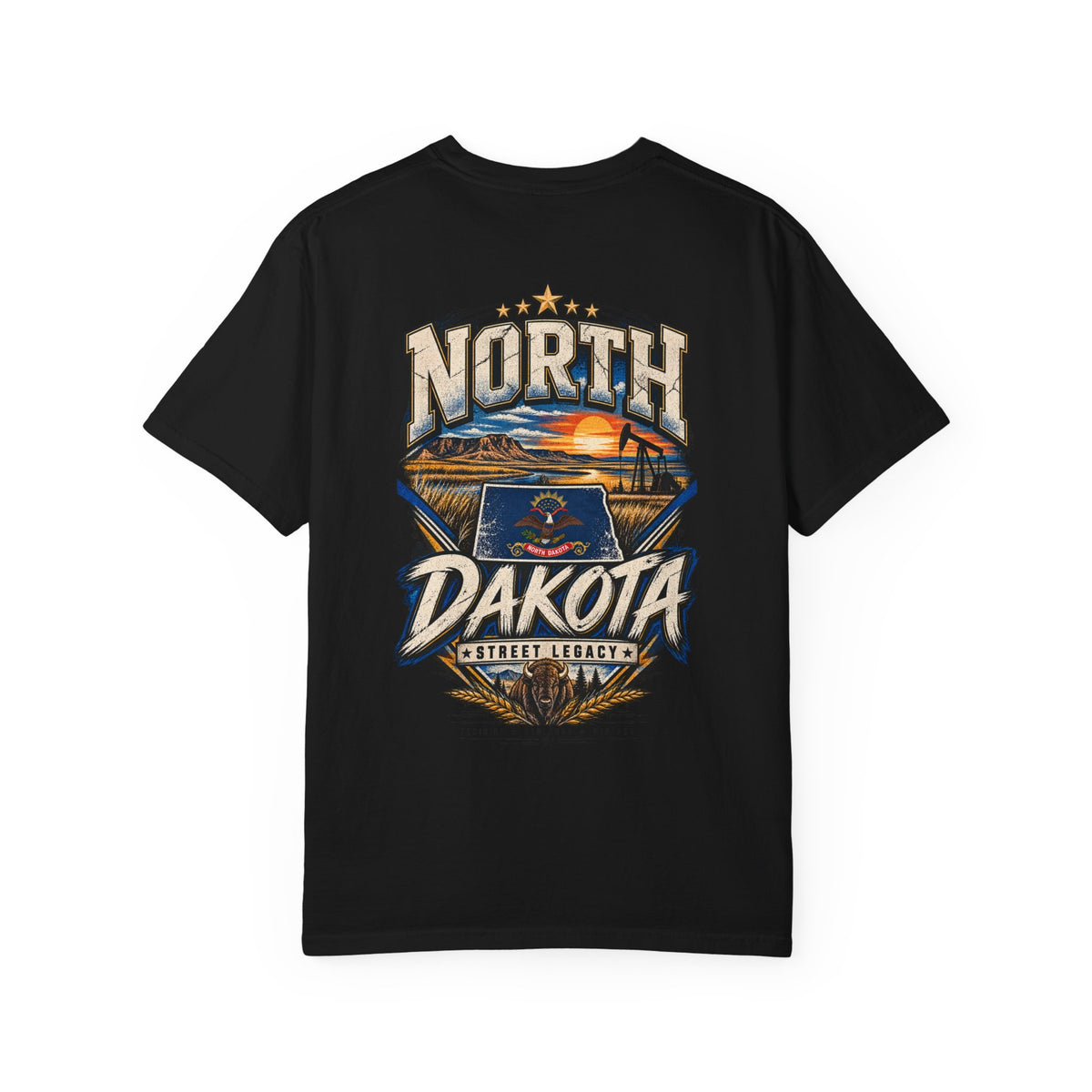 North Dakota Street Legacy Unisex Comfort Color 1717 Streetwear Graphic Tee
