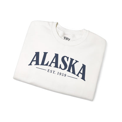 Alaska Est 1959 Unisex Crewneck Sweatshirt State Name Graphic