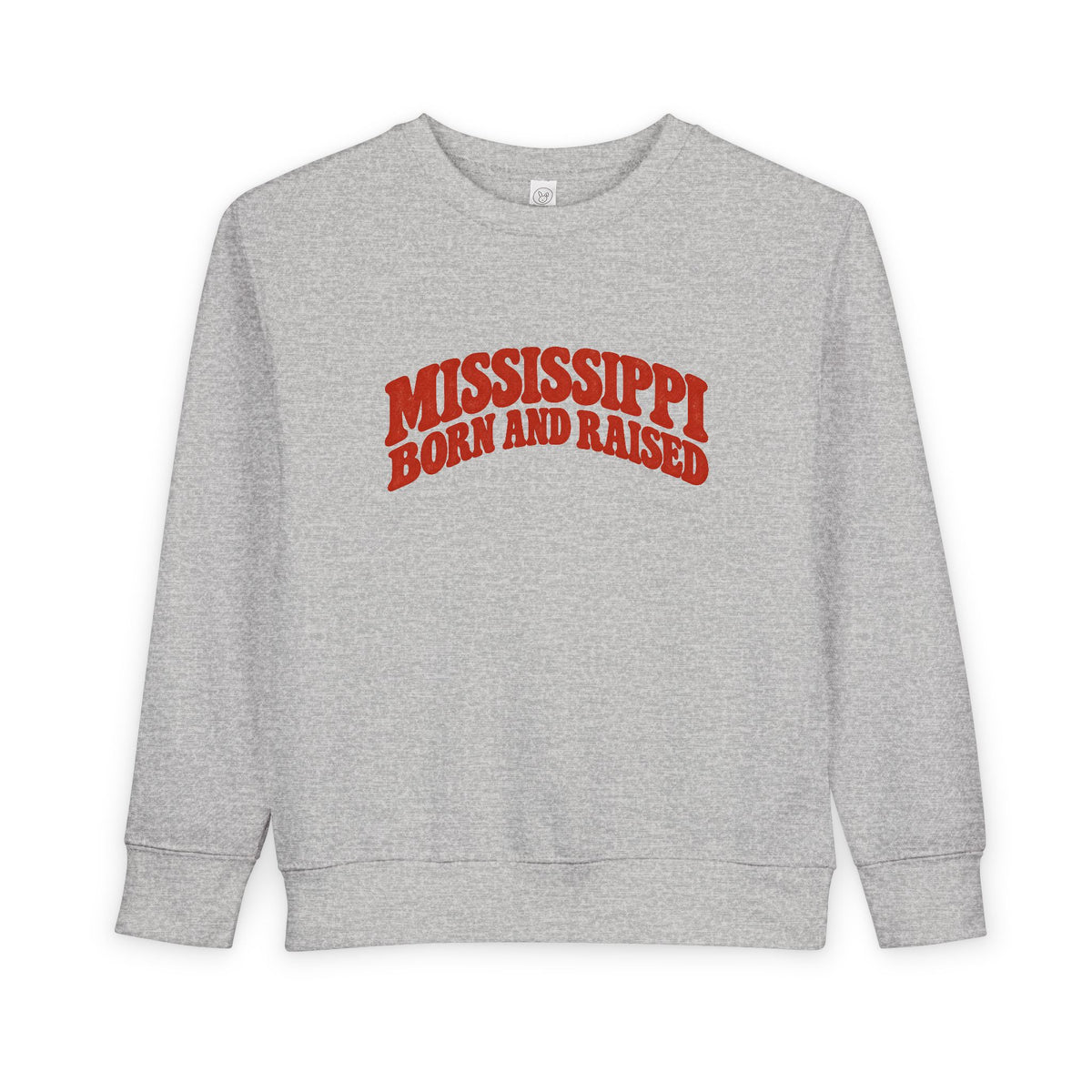 Mississippi Born and Raised Retro 1970s Unisex Toddler Sweatshirt