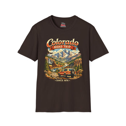 Colorado Road Trip Unisex Softstyle T Shirt State Pride Graphic Tee Collections FS03