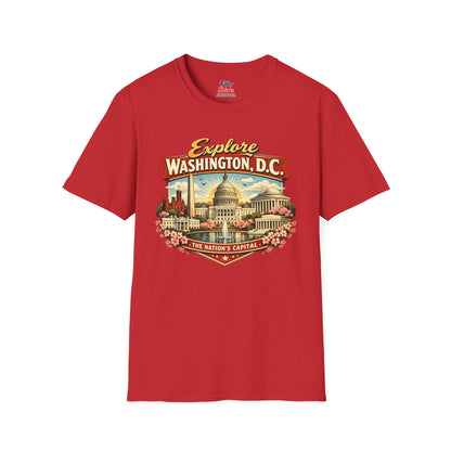 Explore Washington D.C. Unisex Softstyle T Shirt State Pride Graphic Tee Collections FS03