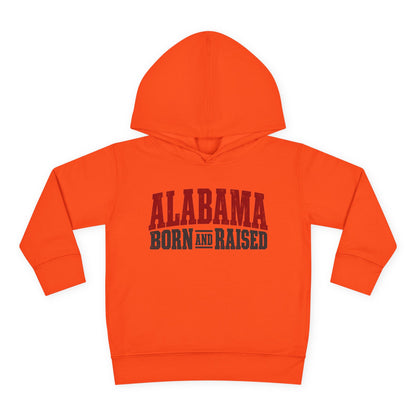 Alabama Born and Raised Rugged Workwear Unisex Toddler Pullover Fleece Hoodie