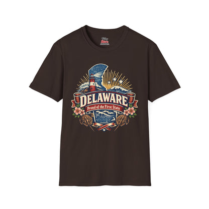 Delaware State Pride Unisex Softstyle T Shirt State Pride Graphic Tee Collections FS03