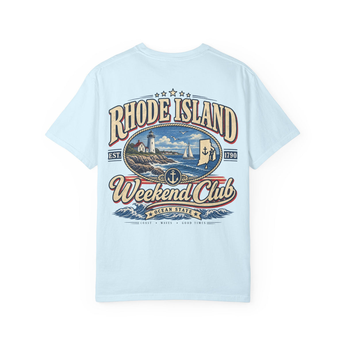 Rhode Island Weekend Club Unisex Comfort Color 1717 Streetwear Graphic Tee