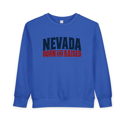 Nevada Born and Raised Modern Streetwear Unisex Toddler Sweatshirt