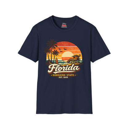 Florida Beach Sunset Unisex Softstyle T Shirt State Pride Graphic Tee Collections FS03