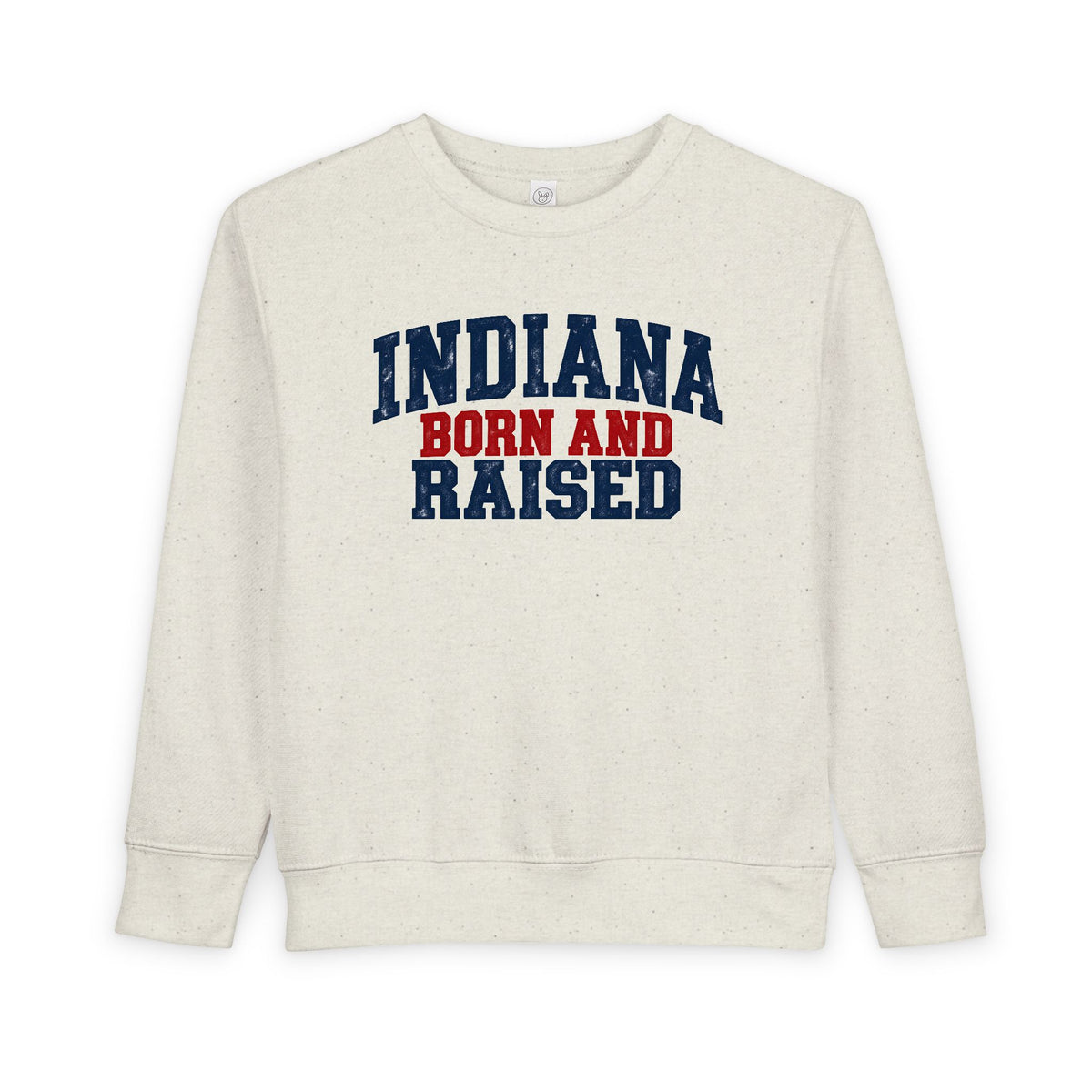 Indiana Born and Raised Classic Heritage Unisex Toddler Sweatshirt