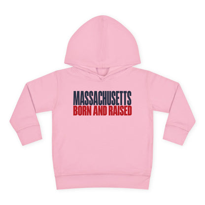 Massachusetts Born and Raised Modern Streetwear Unisex Toddler Pullover Fleece Hoodie