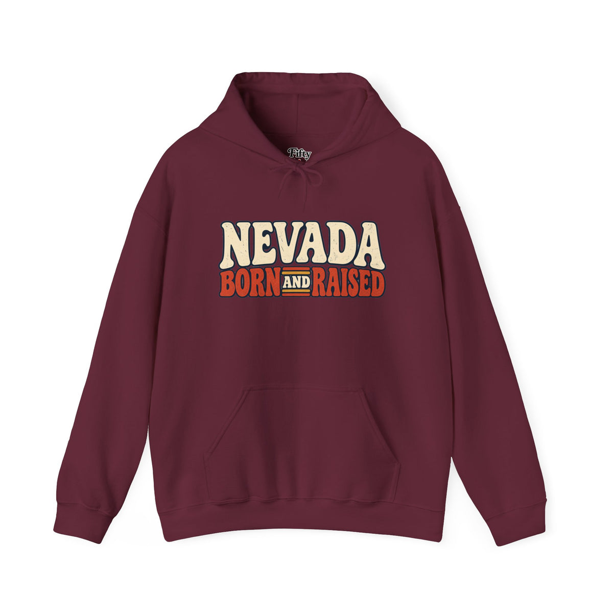 Nevada Born and Raised Retro 1970s Desert Unisex Hoodie Graphic