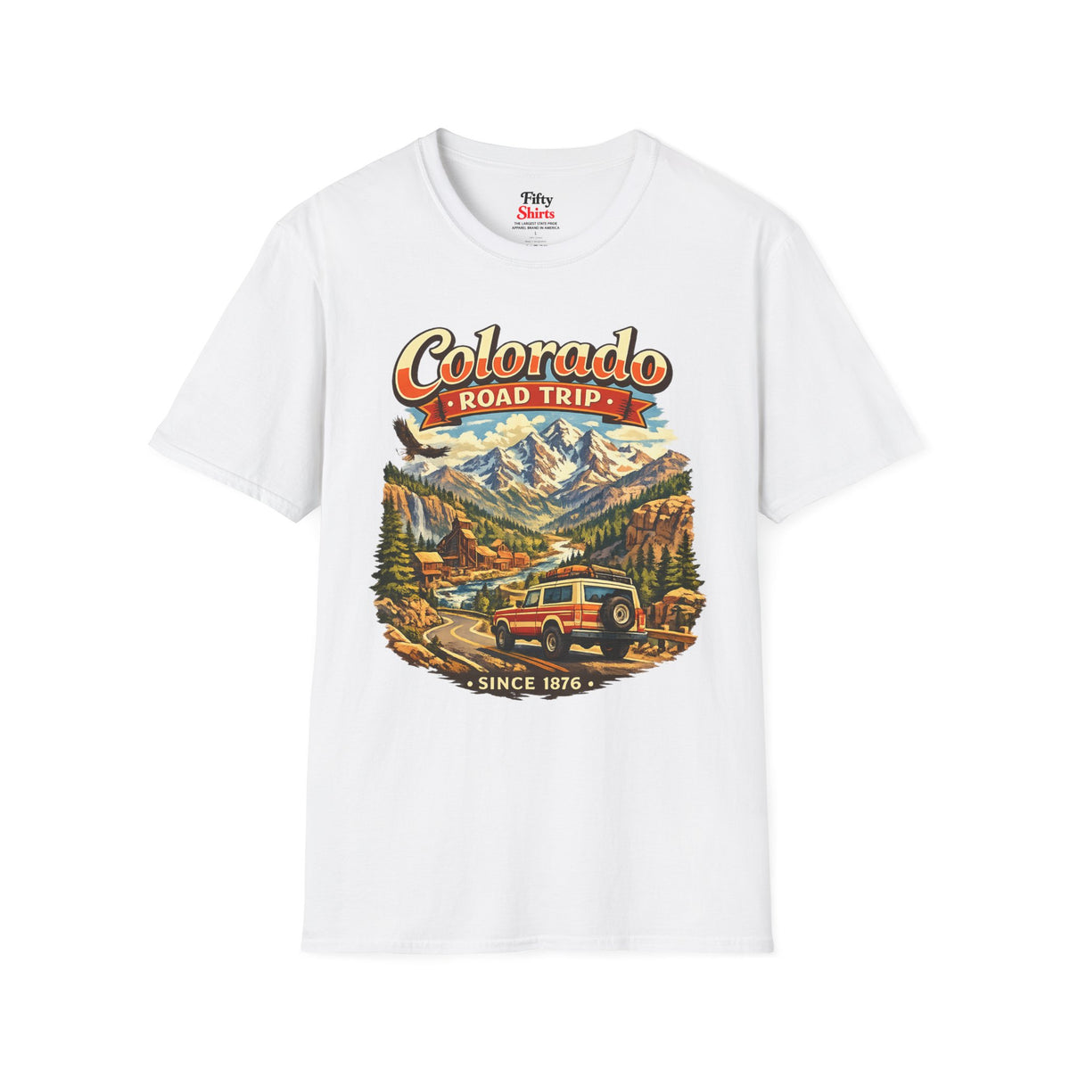 Colorado Road Trip Unisex Softstyle T Shirt State Pride Graphic Tee Collections FS03