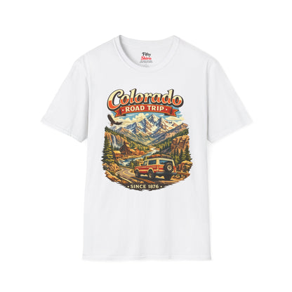 Colorado Road Trip Unisex Softstyle T Shirt State Pride Graphic Tee Collections FS03