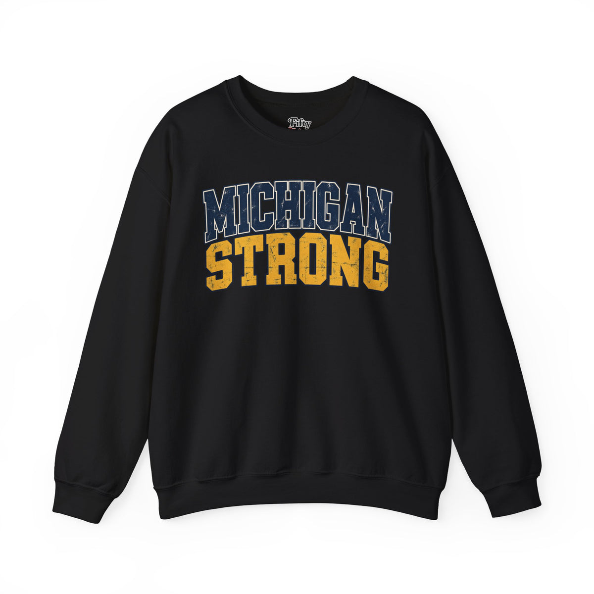 Michigan Strong Unisex Crewneck Sweatshirt State Name Graphic