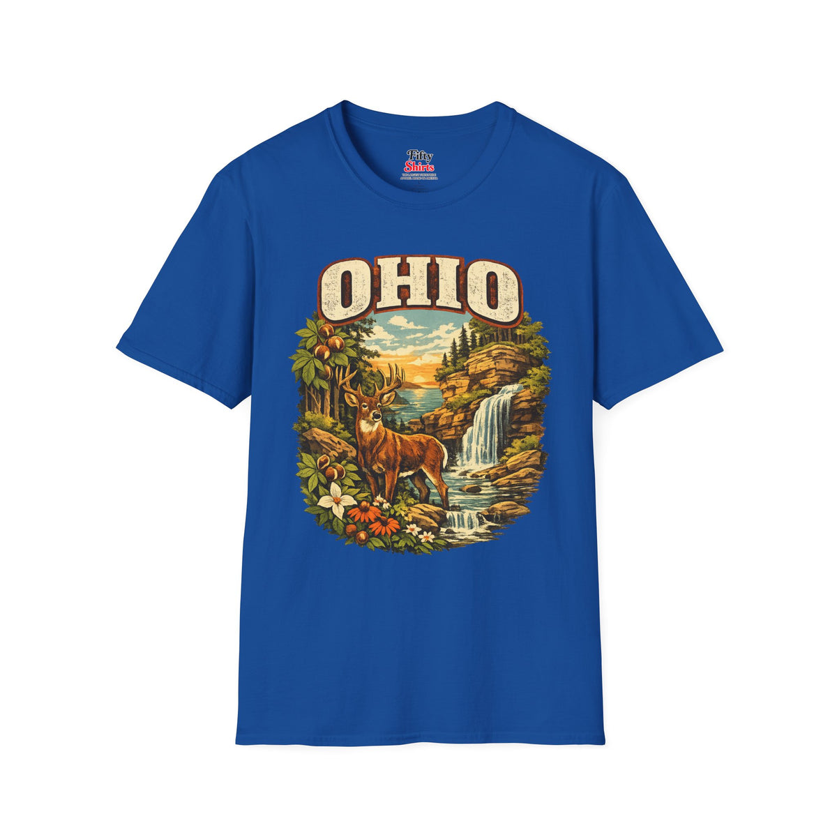Ohio Wildlife Unisex Softstyle T Shirt State Pride Graphic Tee Collections FS03