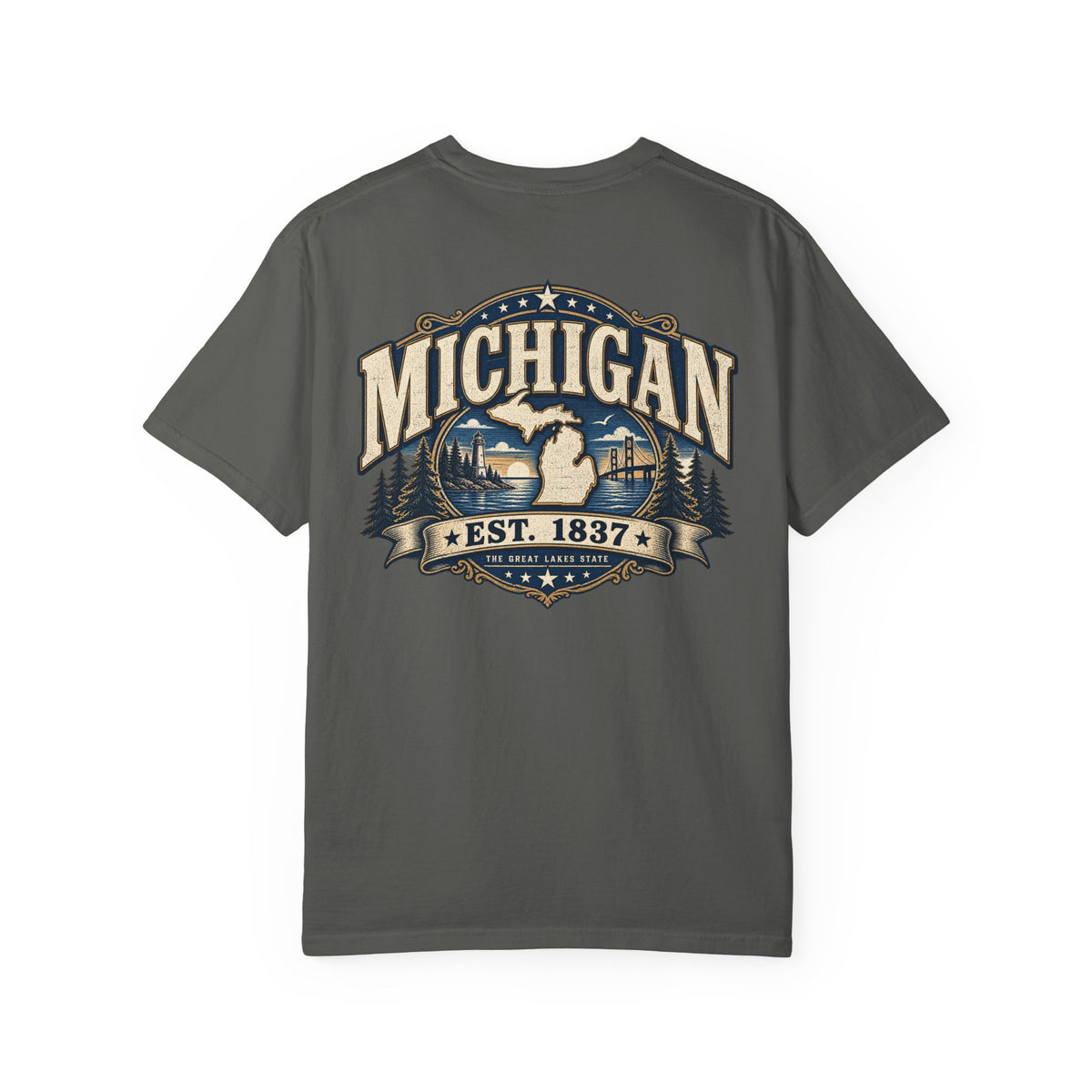 Michigan Established 1837 Unisex Comfort Color 1717 Streetwear Graphic Tee