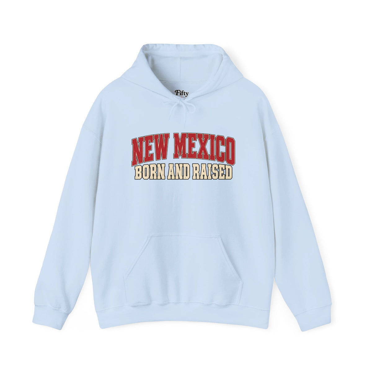 New Mexico Born and Raised Retro Collegiate Unisex Hoodie Graphic