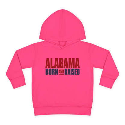 Alabama Born and Raised Minimal Heritage Unisex Toddler Pullover Fleece Hoodie
