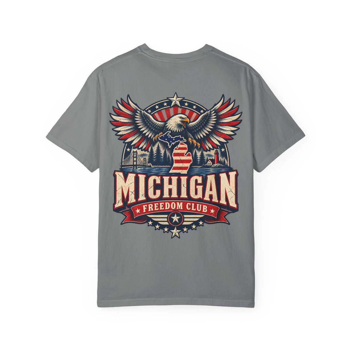 Michigan Freedom Club Unisex Comfort Color 1717 Streetwear Graphic Tee