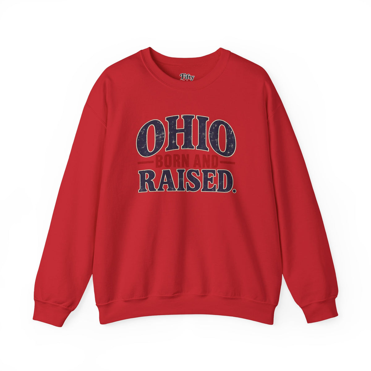 Ohio Born and Raised Vintage Souvenir Unisex Sweatshirt Graphic