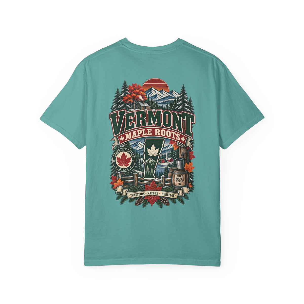 Vermont Maple Roots Unisex Comfort Color 1717 Streetwear Graphic Tee