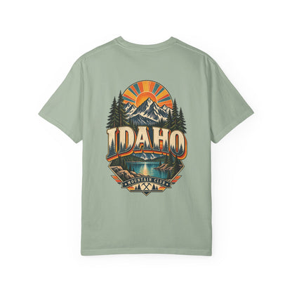 Idaho 1970s Mountain Club Unisex Comfort Color 1717 Streetwear Graphic Tee