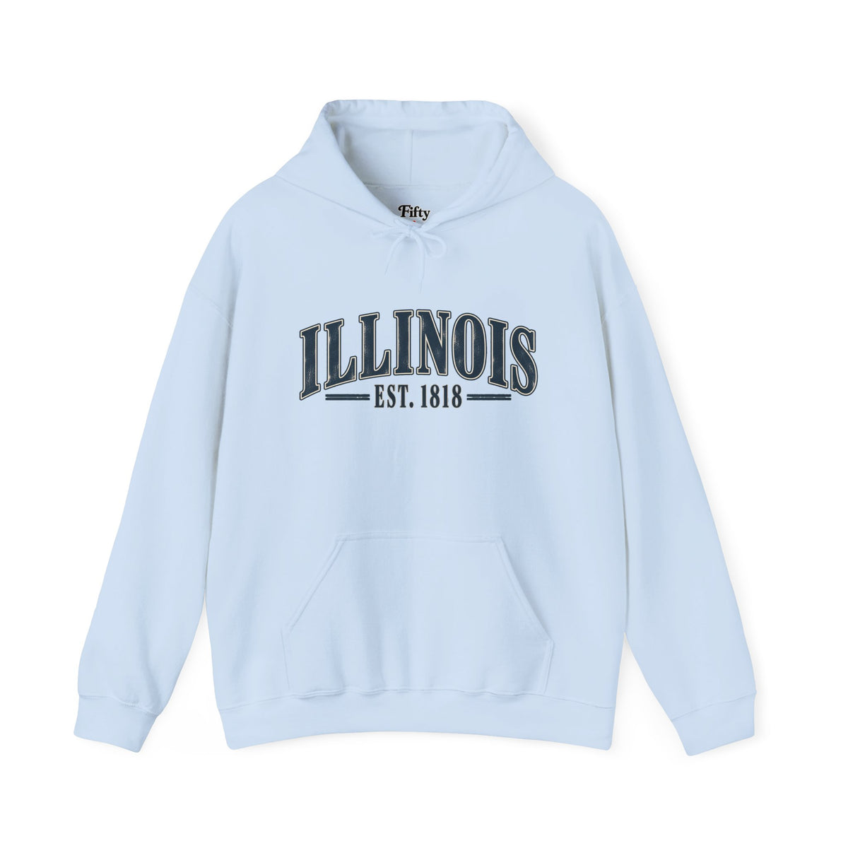Illinois Est 1818 Unisex Hoodie State Name Graphic