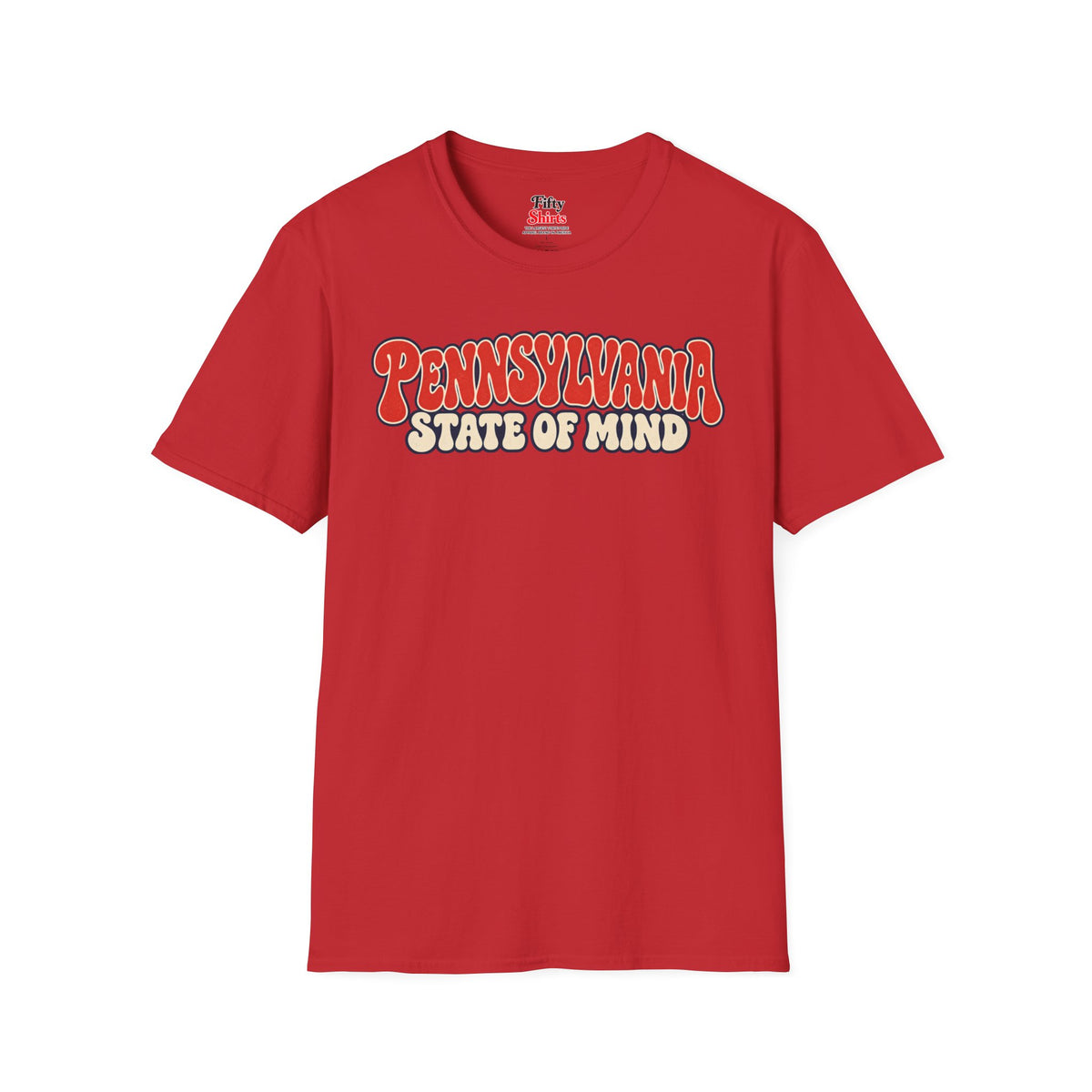Pennsylvania State of Mind Unisex Softstyle T Shirt State Name Graphic Tee
