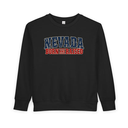Nevada Born and Raised Vintage Western Workwear Unisex Toddler Sweatshirt