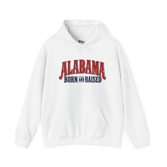 Alabama Born and Raised Vintage Sign Unisex Hoodie Graphic