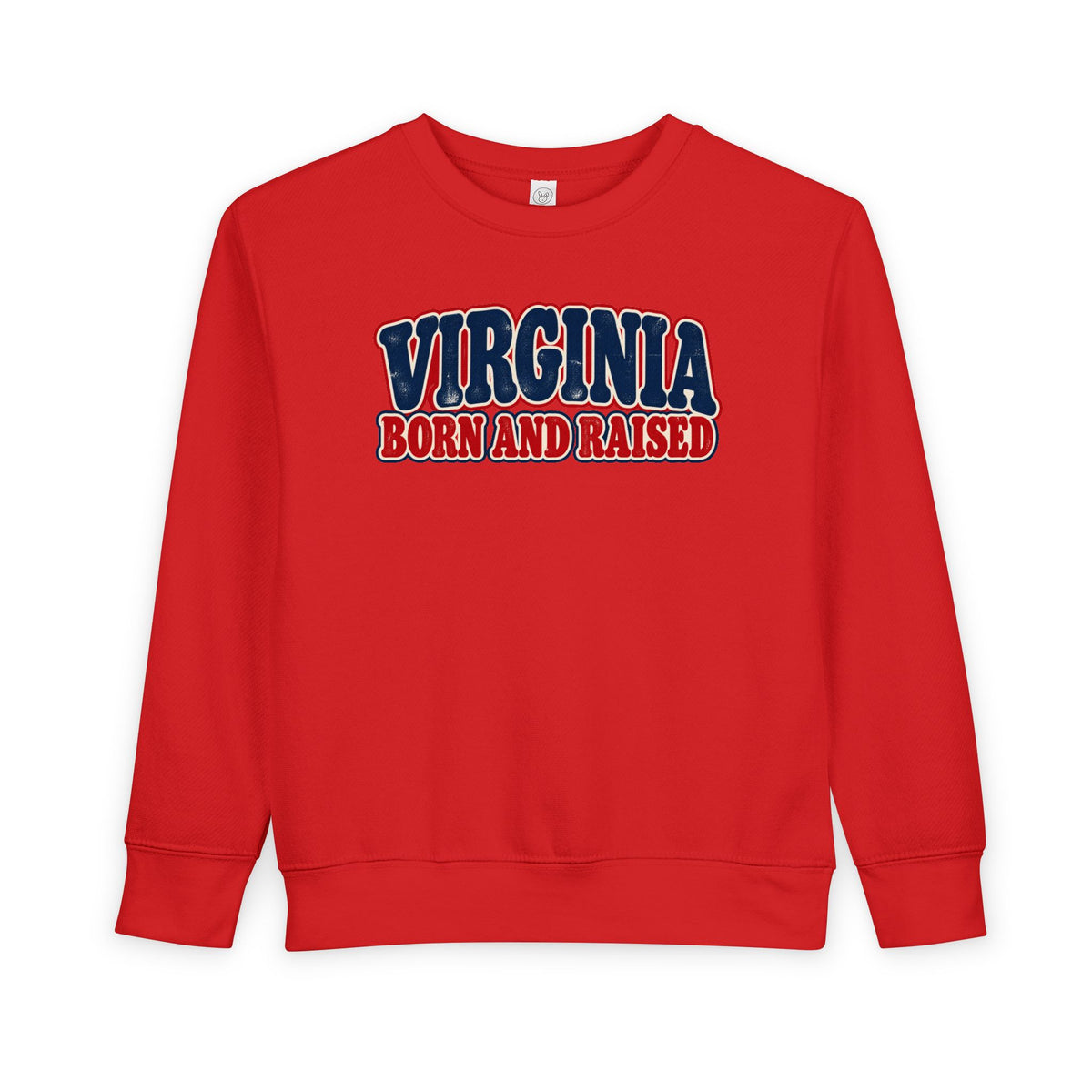 Virginia Born and Raised Retro 1970s Unisex Toddler Sweatshirt