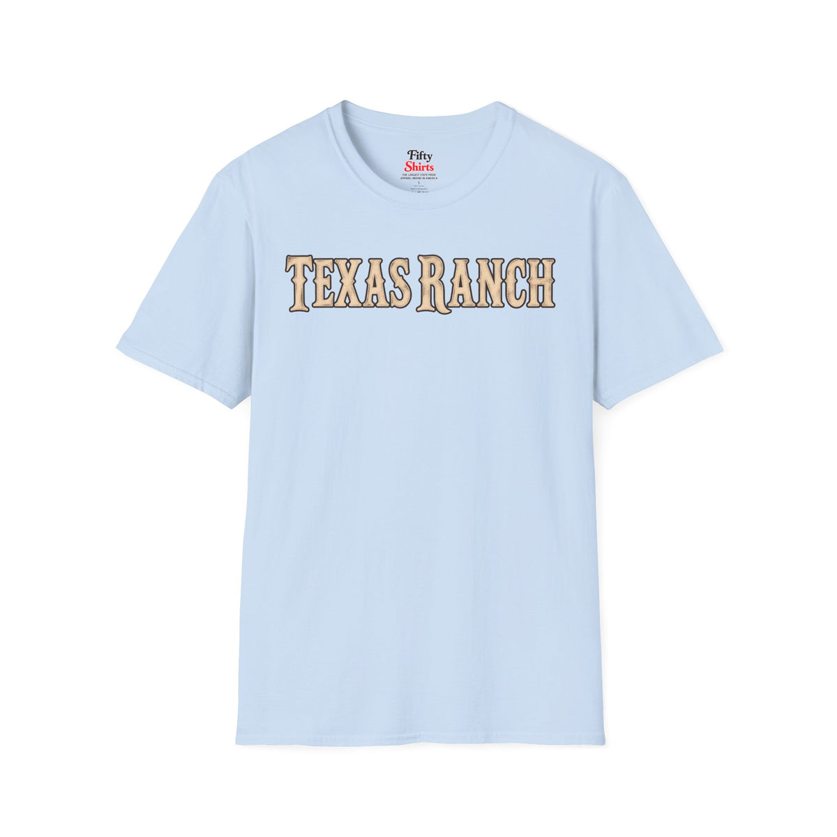 Texas Ranch Unisex Softstyle T Shirt State Name Graphic Tee
