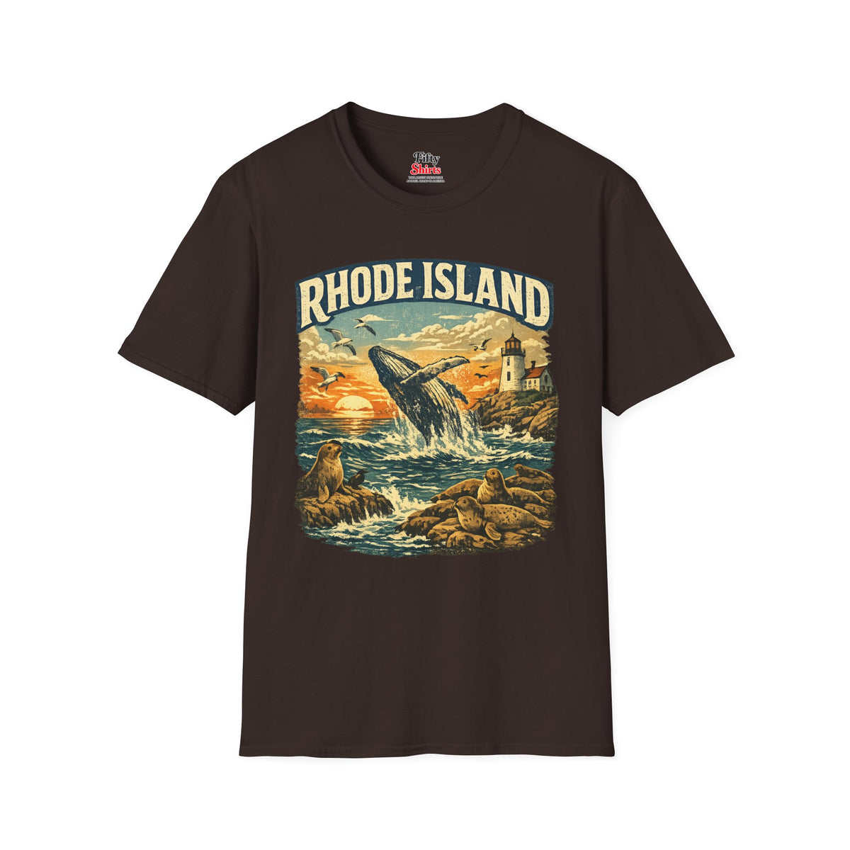 Rhode Island Wildlife Unisex Softstyle T Shirt State Pride Graphic Tee Collections FS03