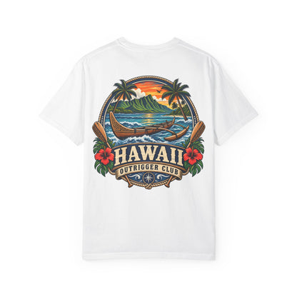Hawaii Outrigger Club Unisex Comfort Color 1717 Streetwear Graphic Tee