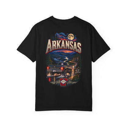 Arkansas Night Drive Unisex Comfort Color 1717 Streetwear Graphic Tee
