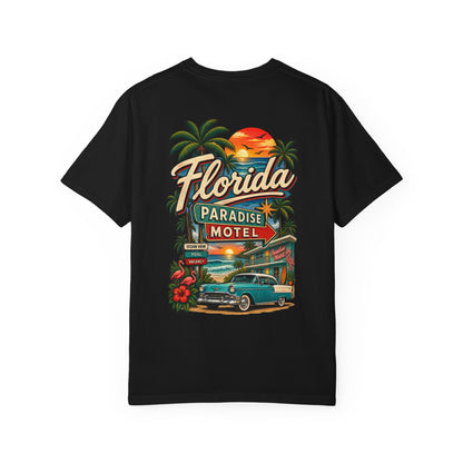 Florida Paradise Motel  Unisex Comfort Color 1717 Streetwear Graphic Tee