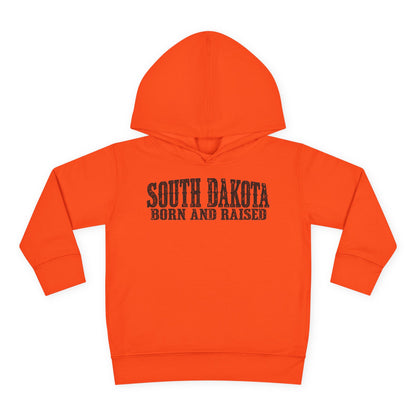 South Dakota Born and Raised Western Heritage Unisex Toddler Pullover Fleece Hoodie