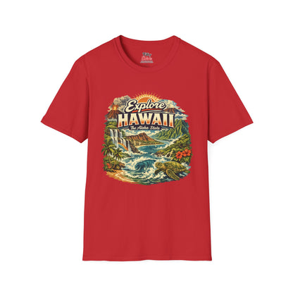 Explore Hawaii Unisex Softstyle T Shirt State Pride Graphic Tee Collections FS03