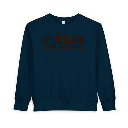 South Dakota Born and Raised Western Heritage Unisex Toddler Sweatshirt
